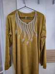 Rochie muștar catifea