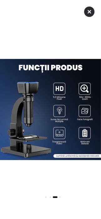 Microscop digital Ventlex 2000X WiFi USB 5MP LED dual nou