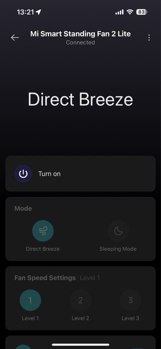 Ventilator aer rece inteligent Xiaomi Mi Smart 1C 38W 3 trepte 7 lame