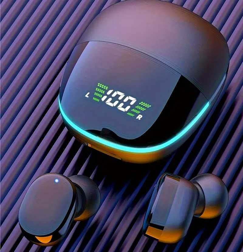Casti In-Ear Bluetooth cu control tactil + display led diferite modele