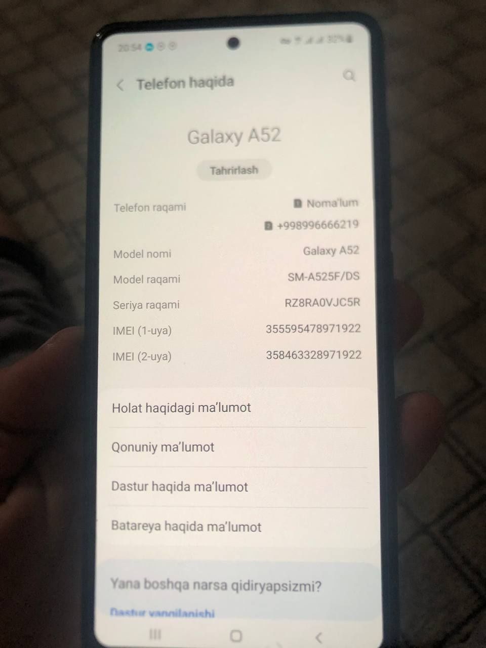 Samsung a52 128 tali