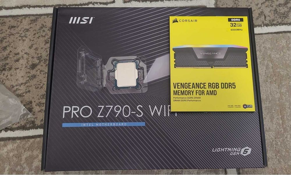 Kit pt. jocuri i9-14900F + Z790 + 32GB DDR5 Corsair ,nou