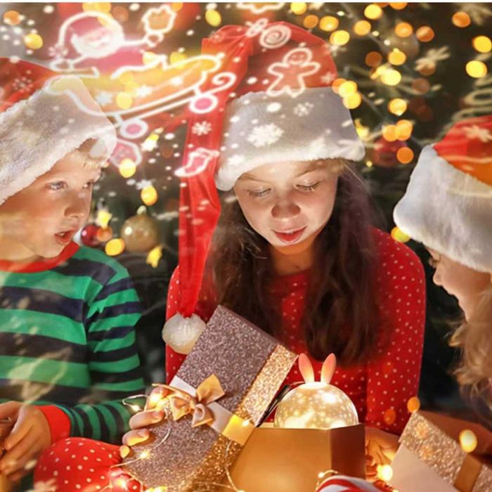 Очарователна детска нощна лампа и проектор 2 в 1