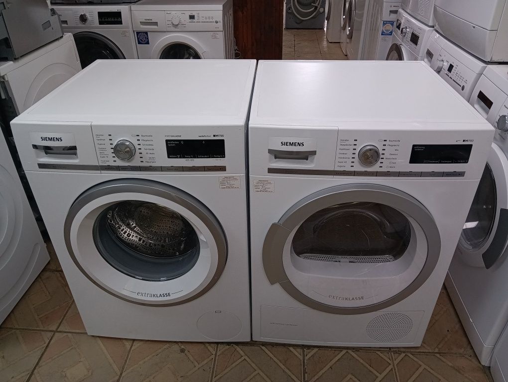 Комплект пералня и сушилня с термопомпа Сименс Siemens IQ 790 A+++ 8кг