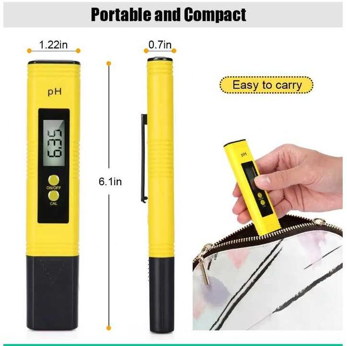 измерване качеството на водата  с  pH метър цифров тестер