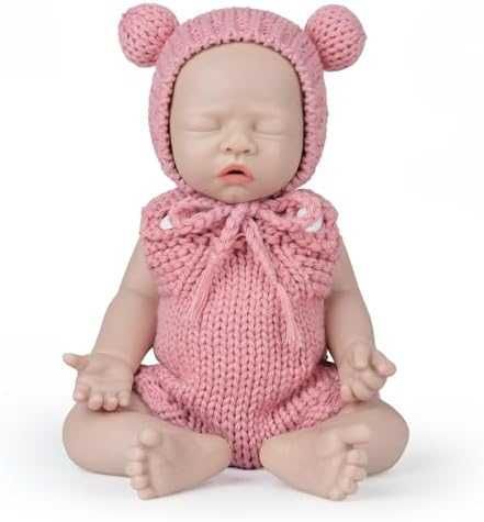 Ново Пълносиликоново бебе 8” – колекционерска кукла, перфектен подарък
