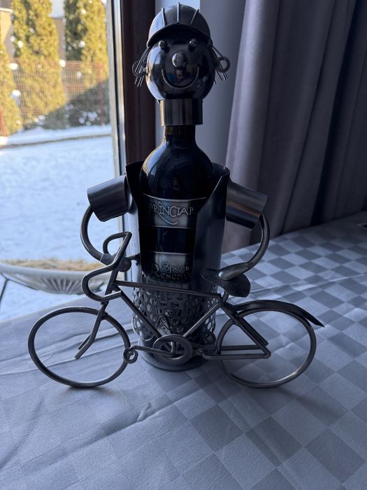 Suport sticla de vin biciclist