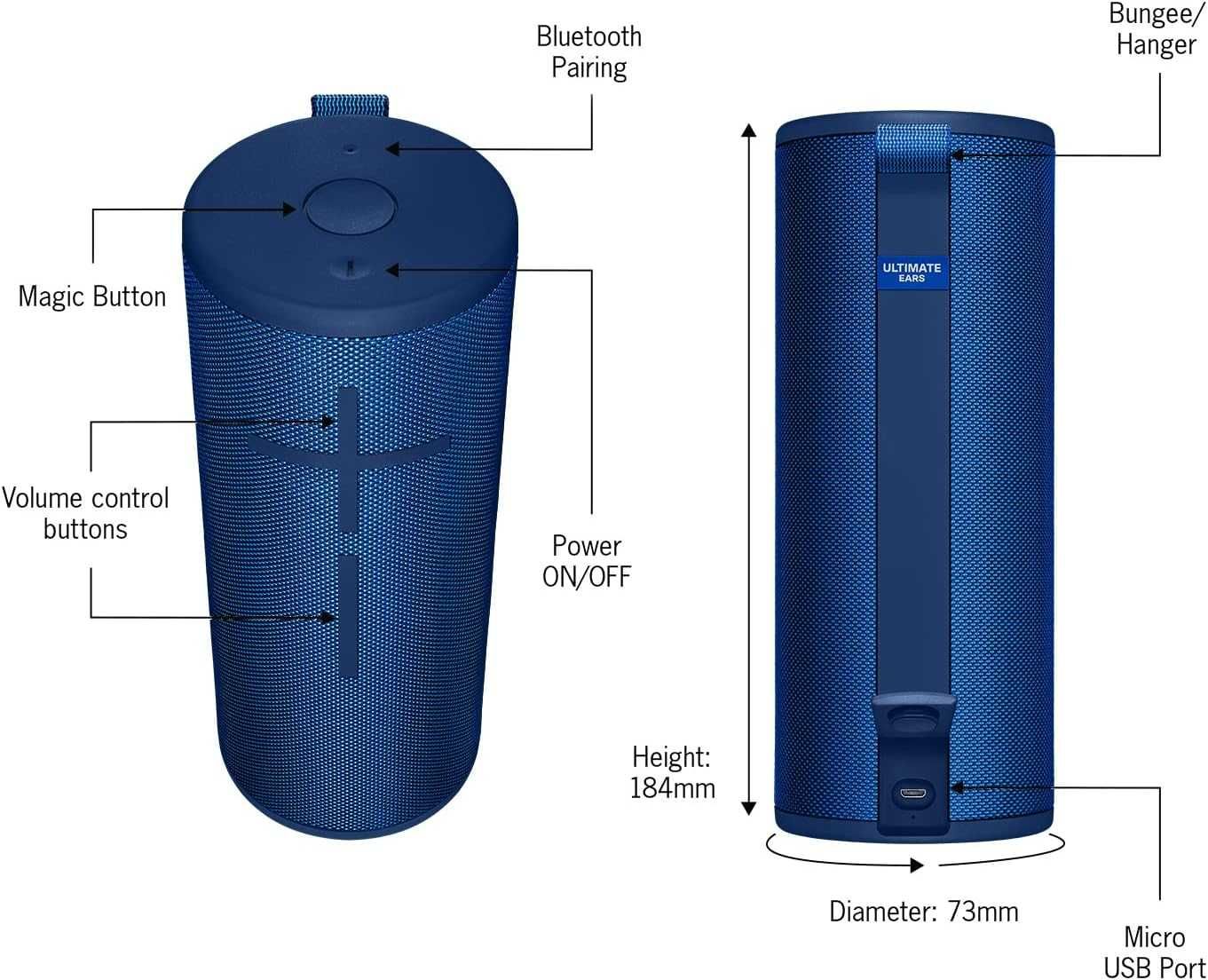 UE BOOM 3-безжична Bluetooth тонколонка, син цвят