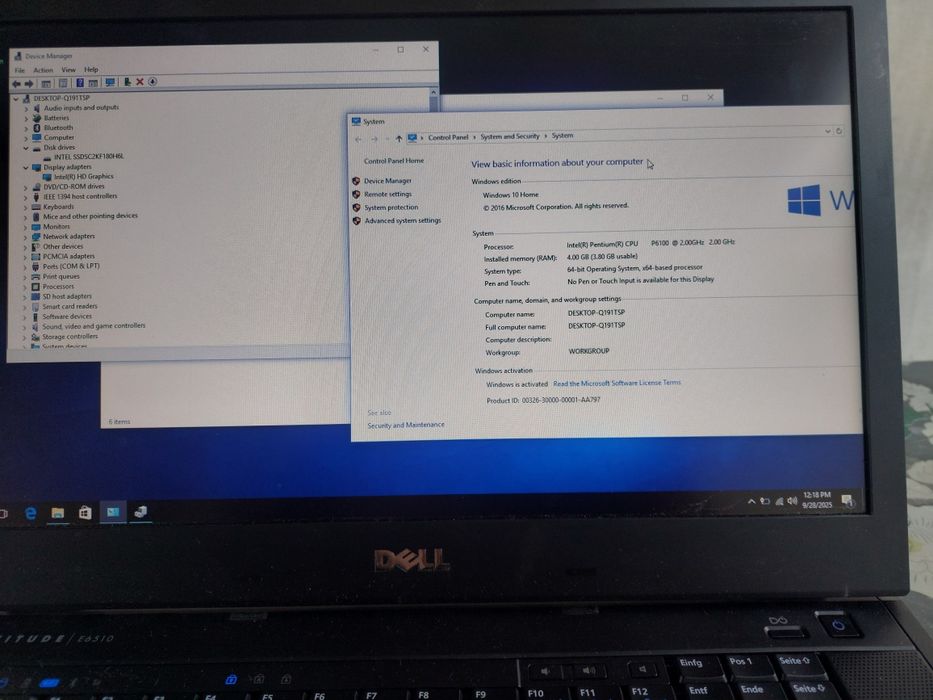 Laptop  Dell Latitude 6510