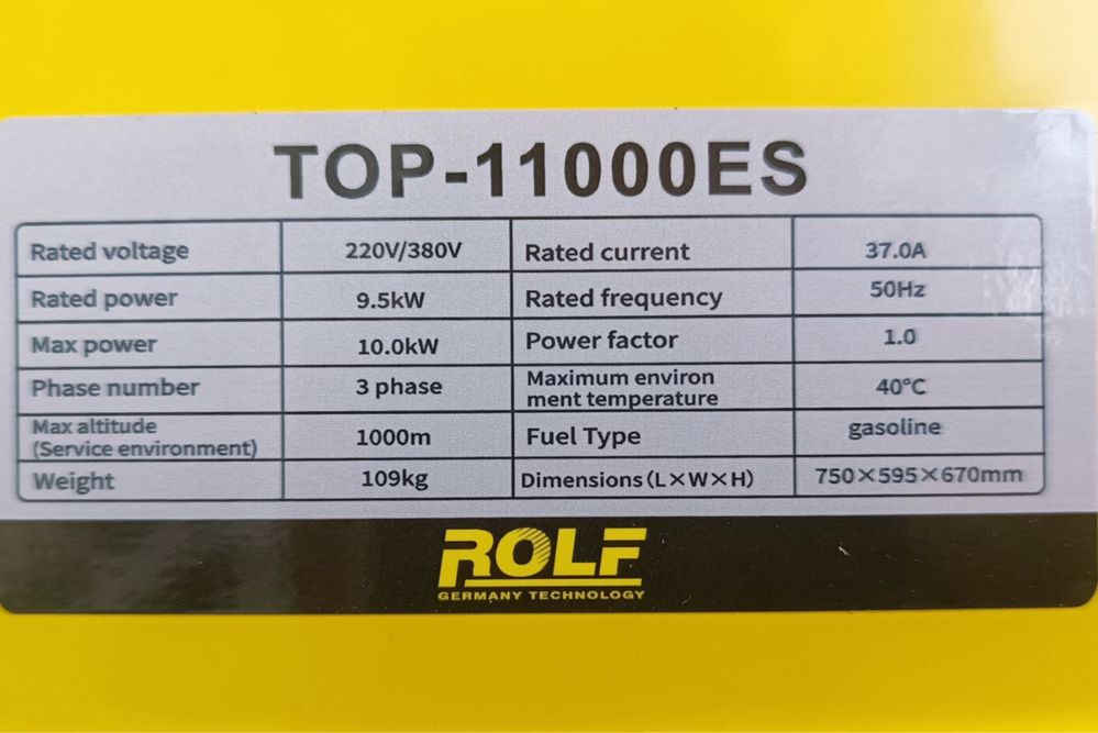 Генератор ROLF TOP-11000ES