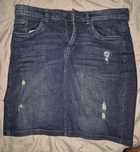 Fustă blugi mini casual,  ușor elastica