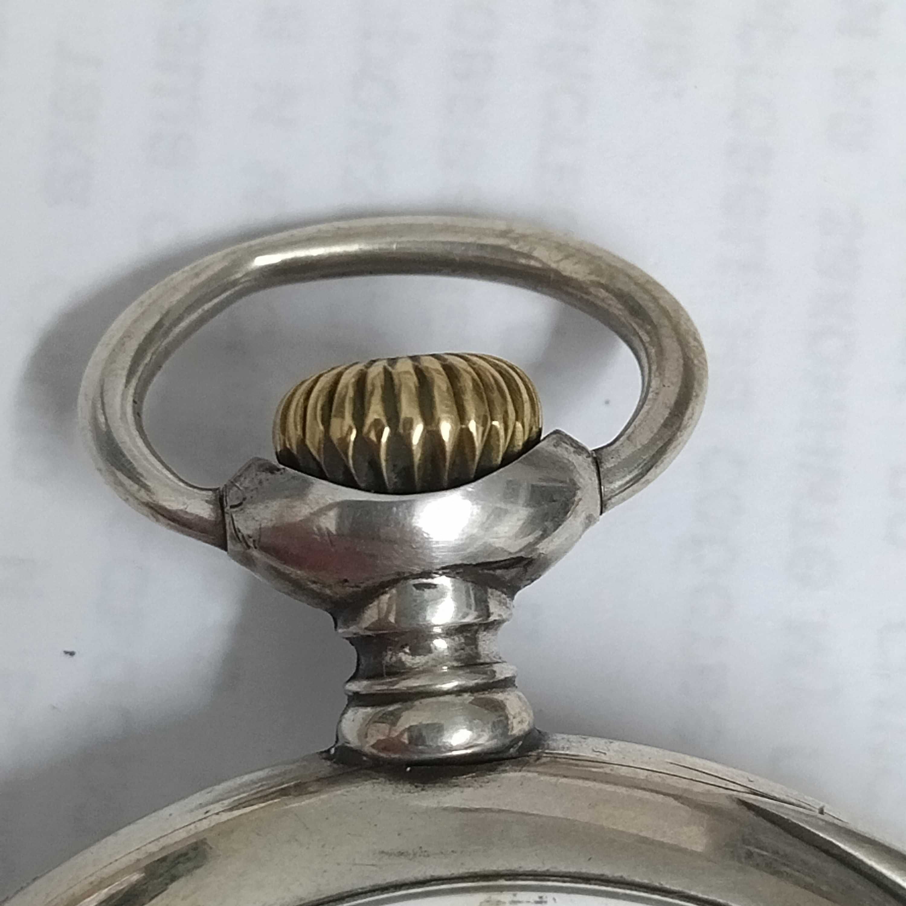 ZENITH джобен часовник, сребро/Silver 0,800, работещ, много рядък