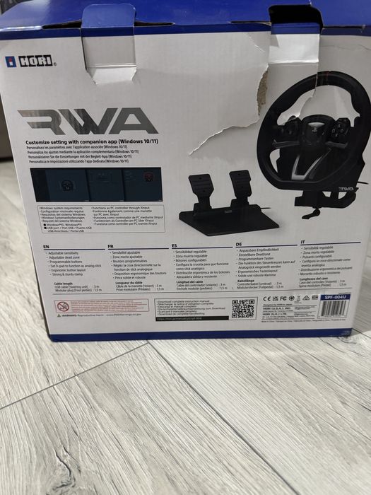 Volan cu Pedale pentru PC / PS4 / PS5 cu 270° Grade de Rotire