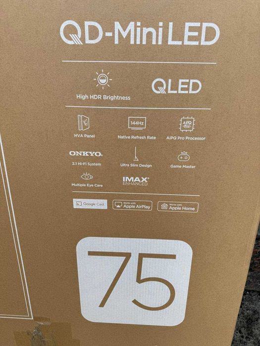 Телевизор TCL 75C6K Премиум QD-Mini LED Google 144Hz