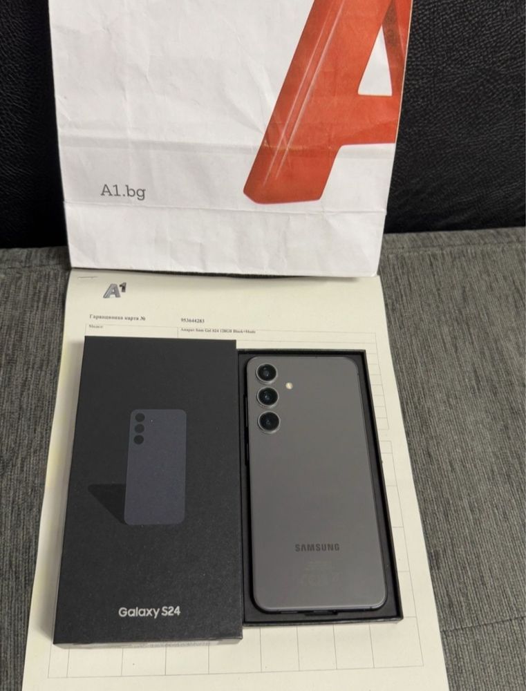 KATO HOB 128GB Samsung S24 Гаранция A1 2026 г. Onyx Black / Черен