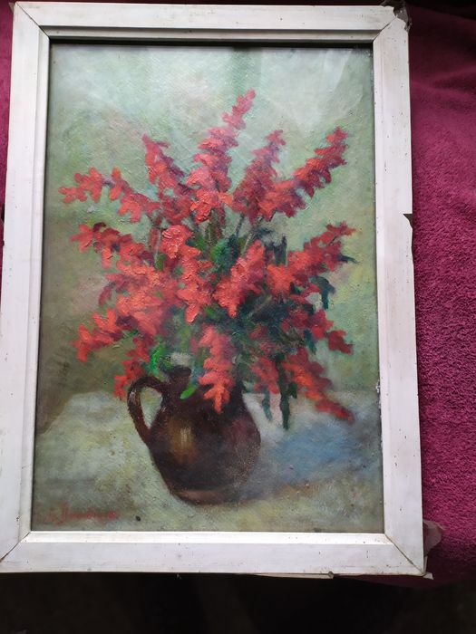 Vând tablou pictat pentru colecție tabloul este foarte vechi