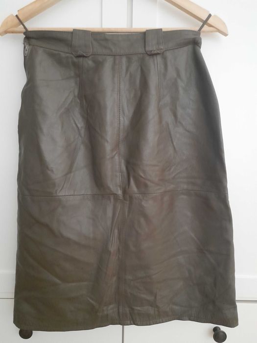 Fusta midi piele naturala, nr.38, 70 lei