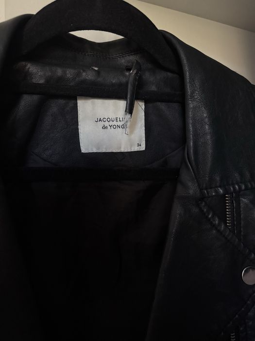 Черно кожено яке JDY