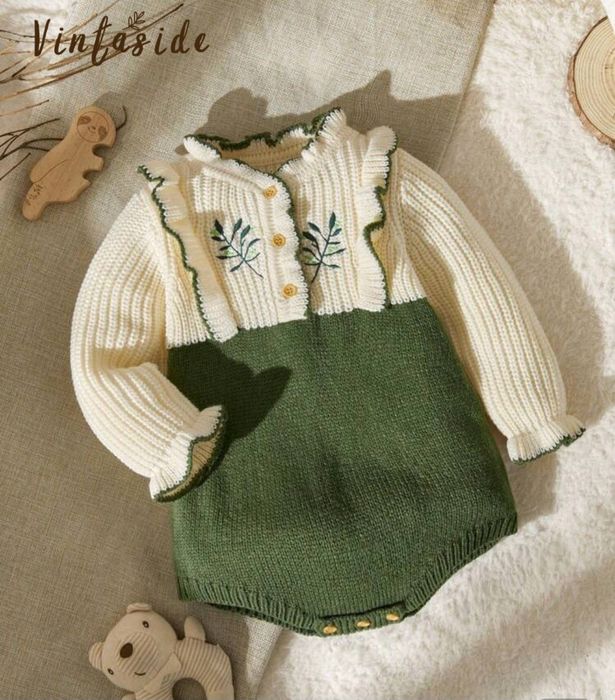 Плетен гащеризон + плетена панделка