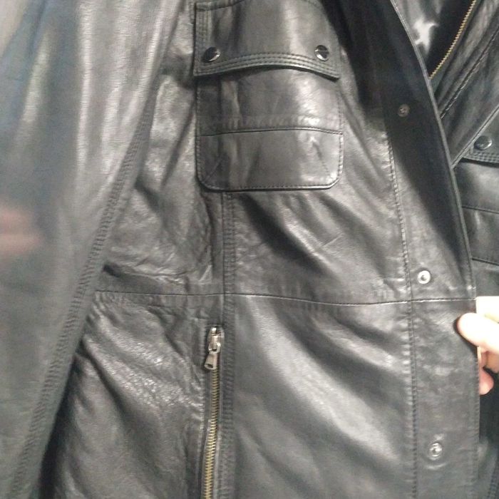 Jacheta/ geaca/ parka cu glugă, fantástica din piele de miel. 3XL