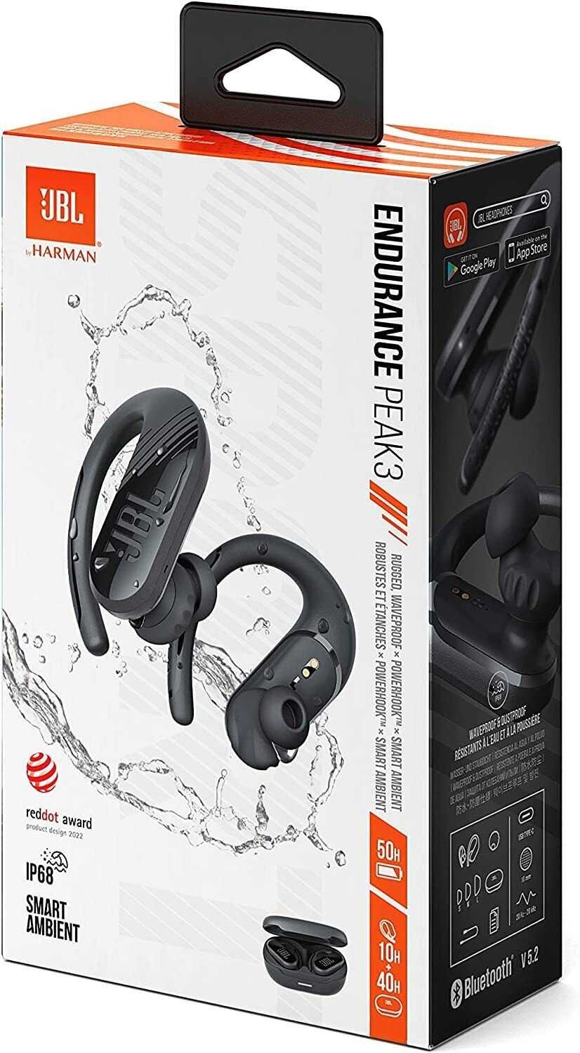 Наушники JBL ENDURANCE PEAK 3 BLACK Доставка по Городу