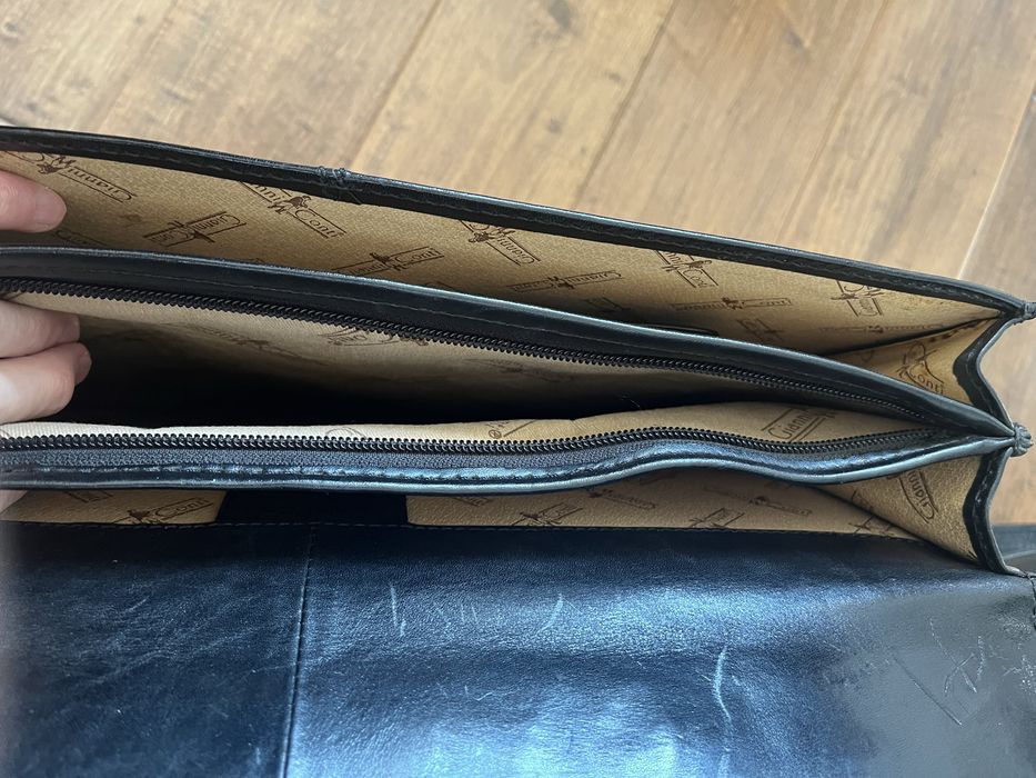 Geanta de lux barbateasca din piele naturala -- Gianni Conti