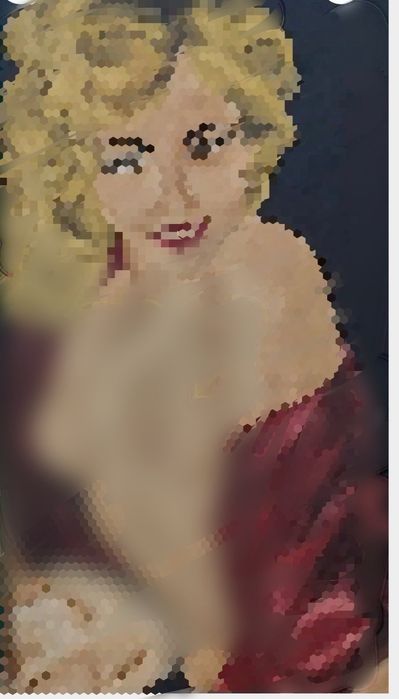 Pictura in ulei blurata -Originalul e clar