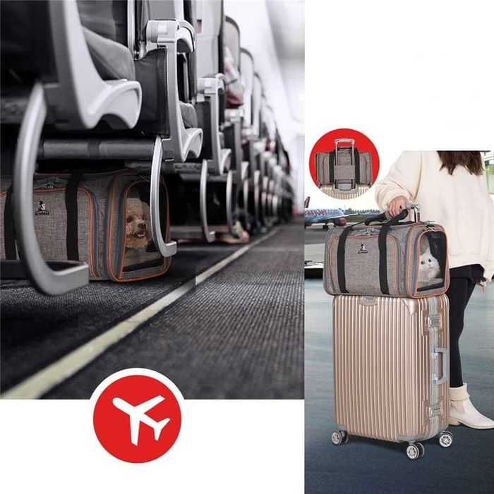 Транспортна Клетка Чанта за Котка Куче- Разтегателна, Вентилирана