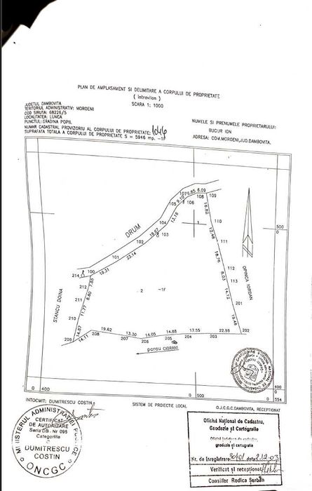 Teren munte Moroeni - Sinaia - Padina