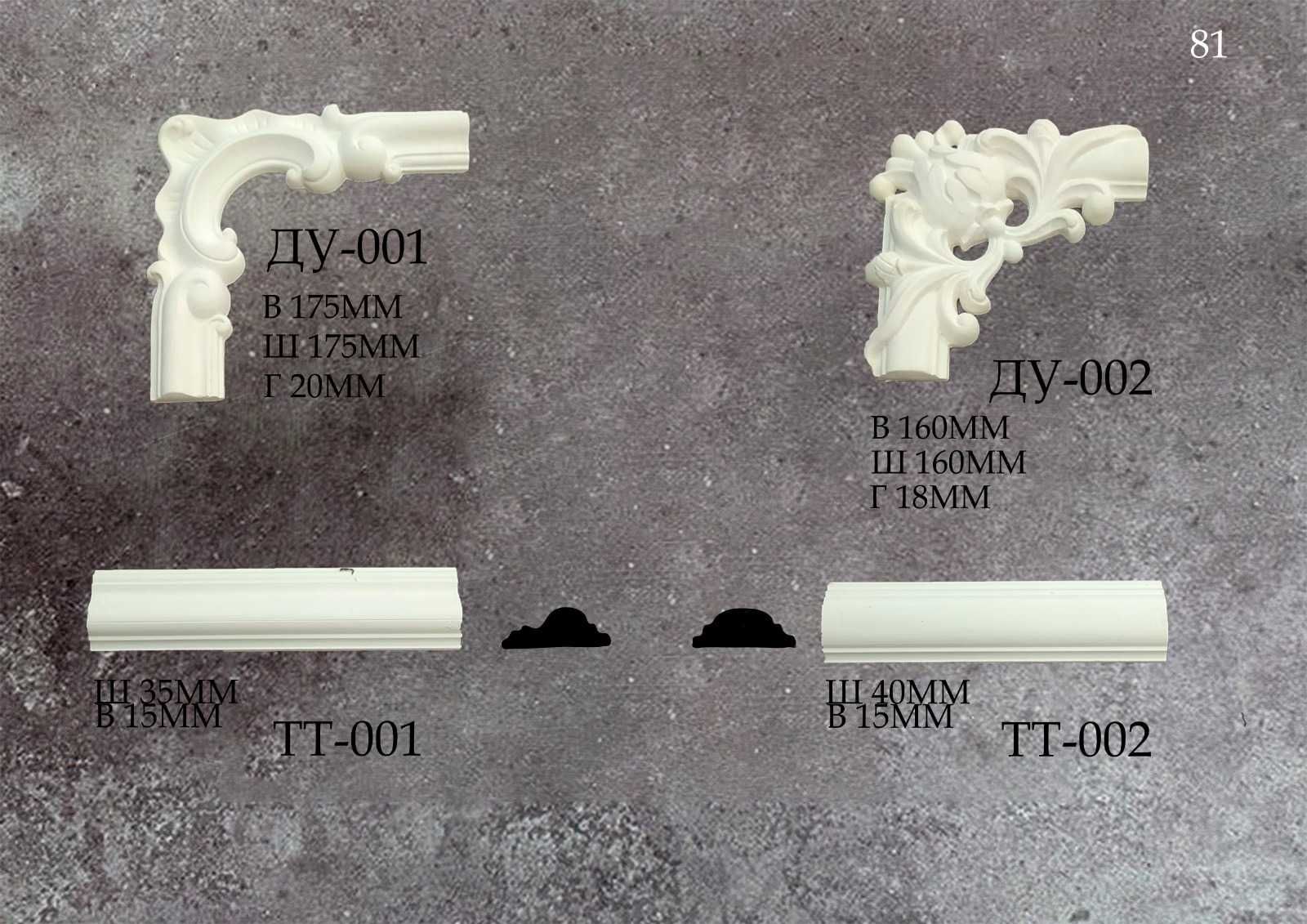 Гипсовая тянутая тяга ТТ-002.Молдинг.Высокопрочный Самарский гипс Г16.