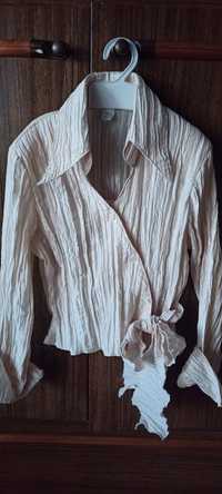 Кремовая  блузка -жатка