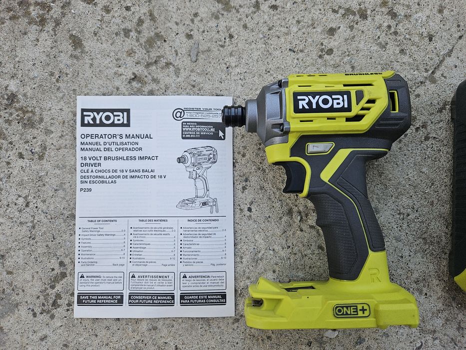 Комплект Инструменти Ryobi One+ 18V Brushless с транспортна чанта