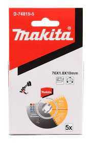 Диск карбофлексен 76х10x1 мм, INOX,PVC 5 бр. Makita