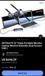 Monitor triplu OFIYAA P2 FullHD pt laptop 13-16"