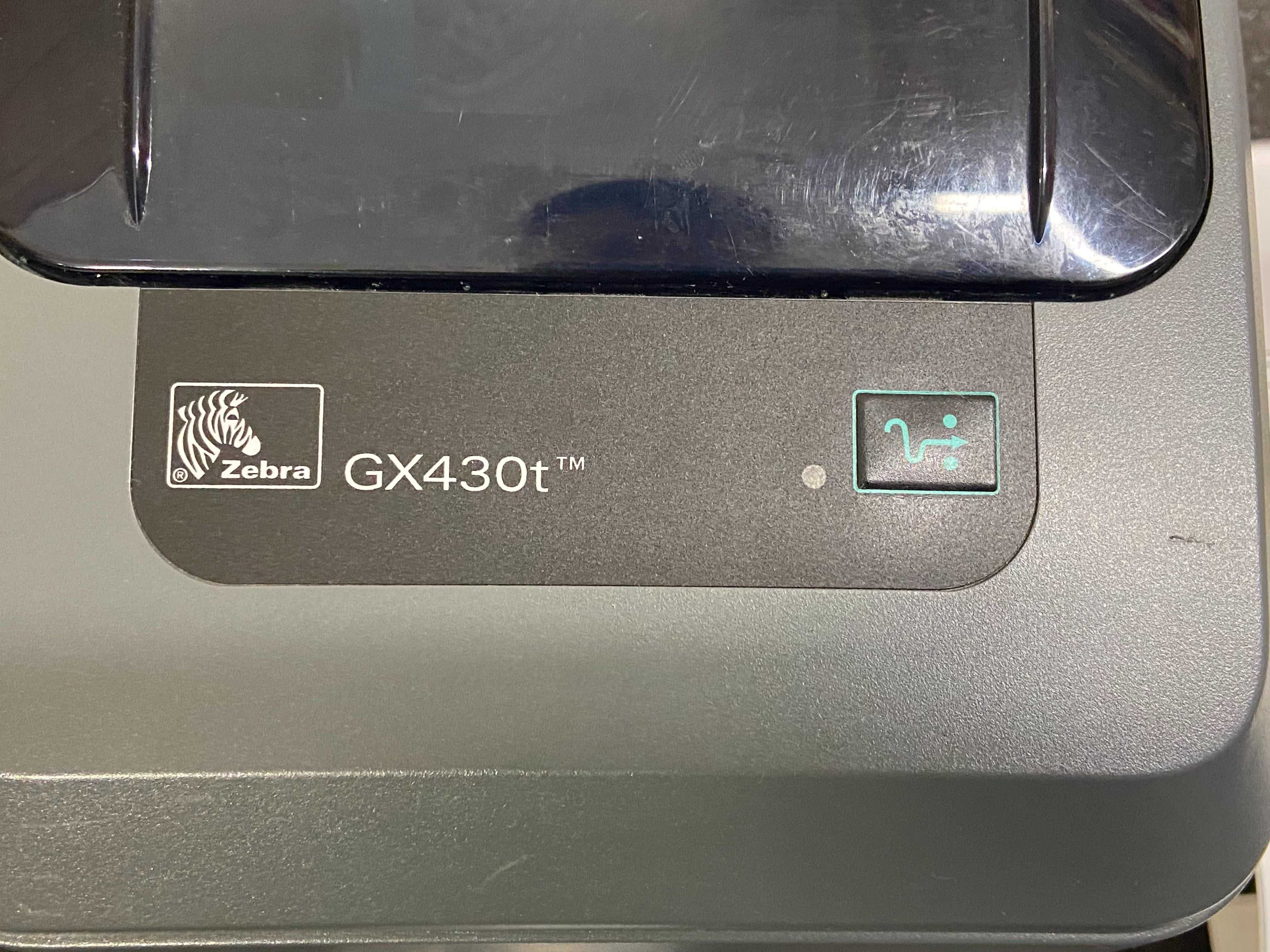 Zebra GX430t Термо-трансферен етикетен принтер, 300 dpi, LAN, PSU