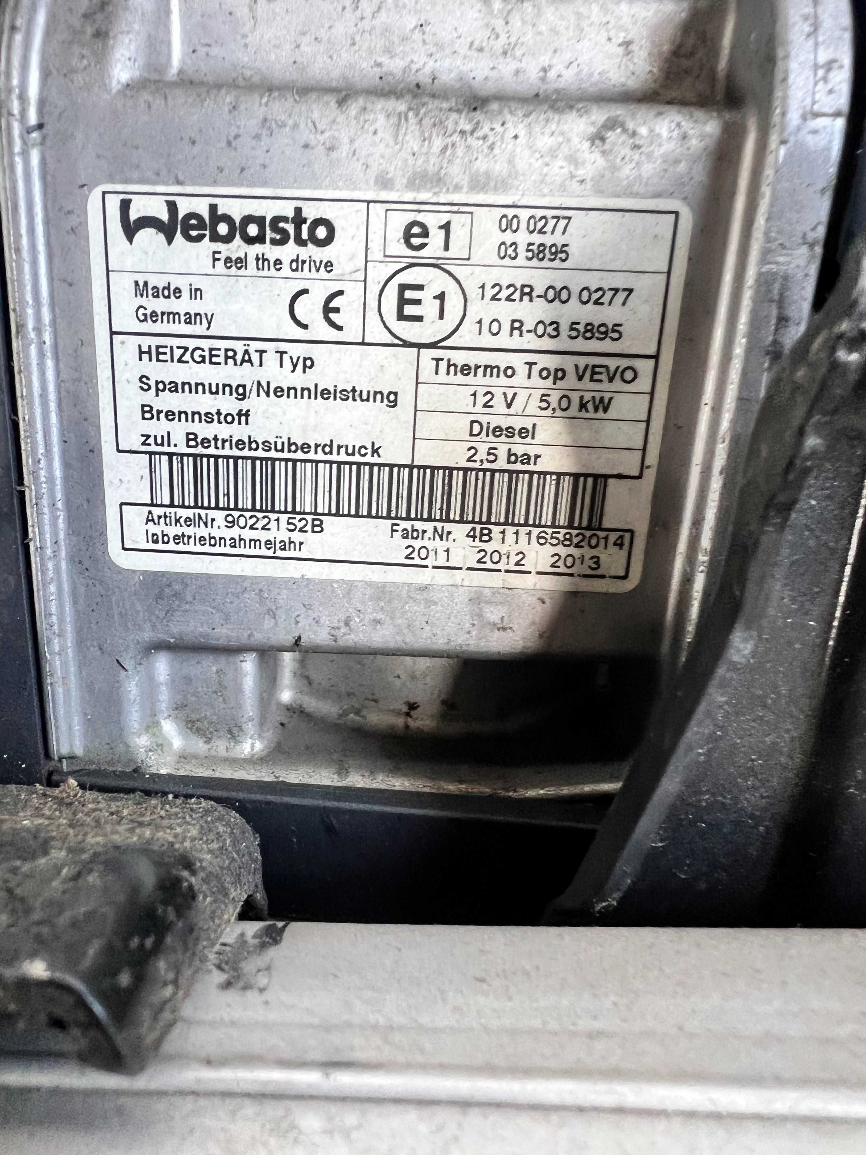 Webasto Audi Q3/VW Golf 7/ VW Tiguan Sharan 7N0815065M
