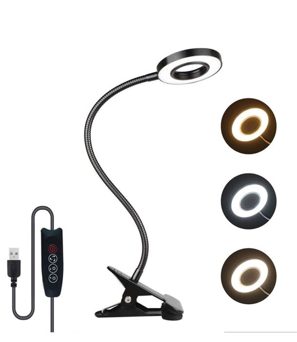 Lampa de birou LED, USB, negru, flexibila NOU NOUȚĂ