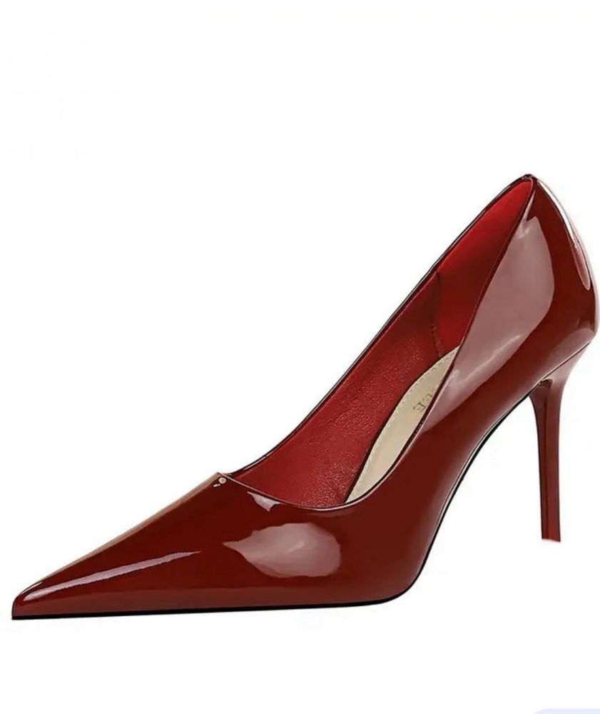 Ralph Lauren обувки на ток цвят Бордо