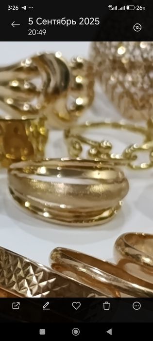 Тилла узук, золотая кольцо сарик тилла, проба 585, вес 3,41 гр