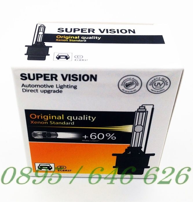 Ксенон Крушки D1S/D2S/D3S/D4S/D2R Super Vision +60% -