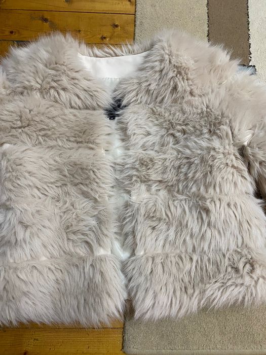 Елегантно палтенце 2 бр кафяво и бежово