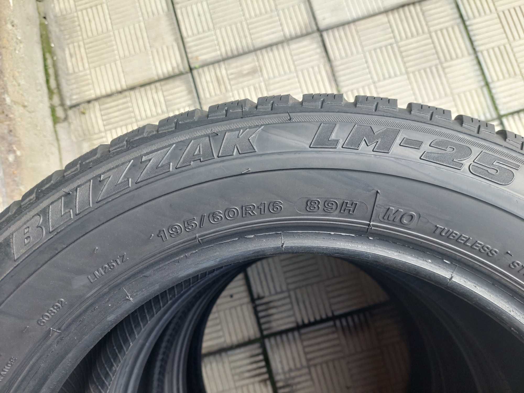 195 60 16,4buc iarna BRIDGESTONE BLIZAK,peste 6mm