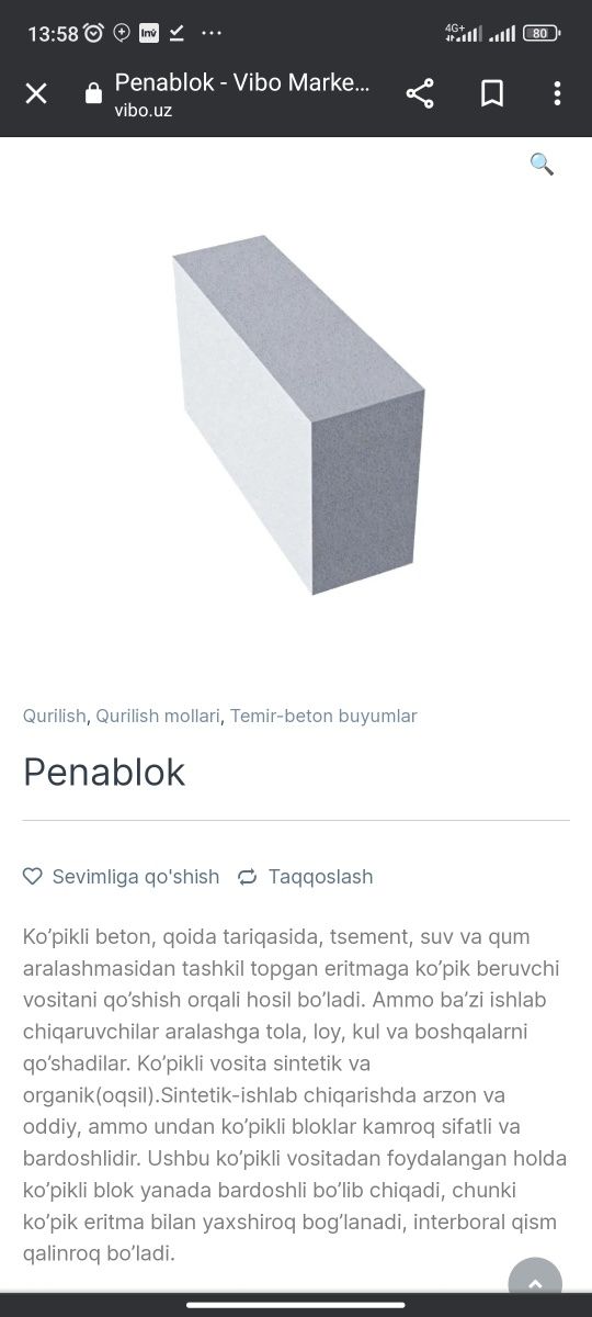 Penablok maxsulotlari