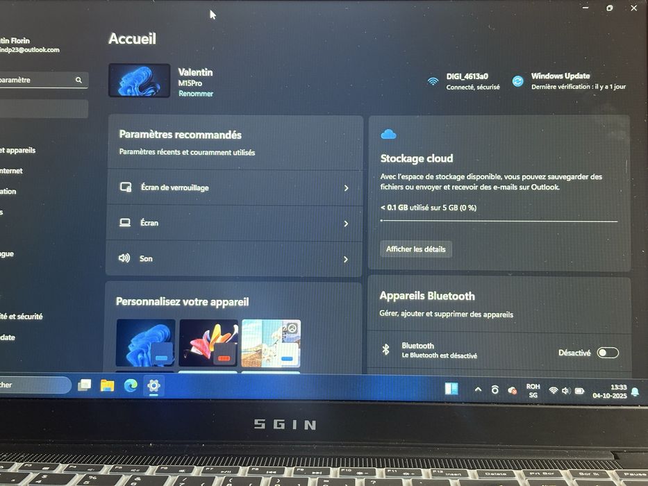 Laptop Sgin M15Pro