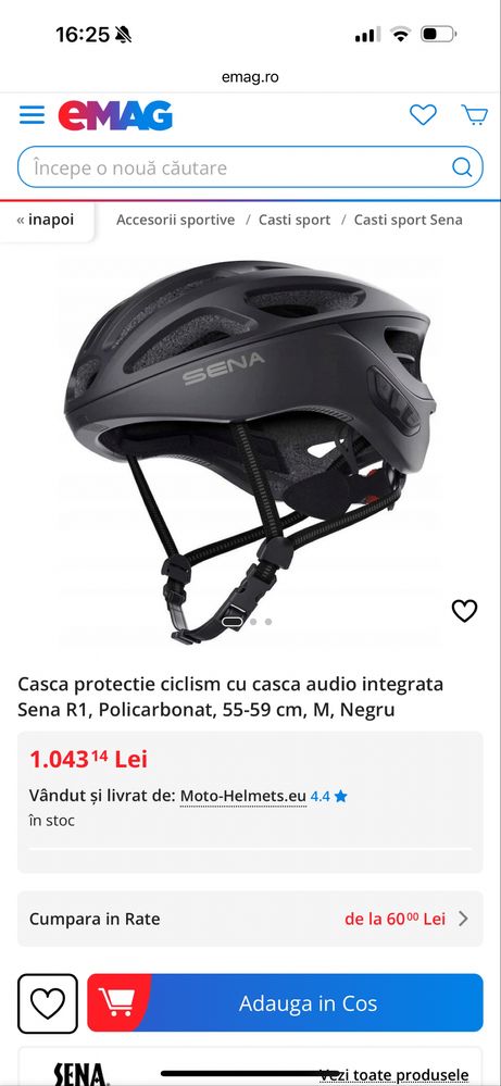 Vand casca bicicleta// scuter // trotineta Sena R1 si C1