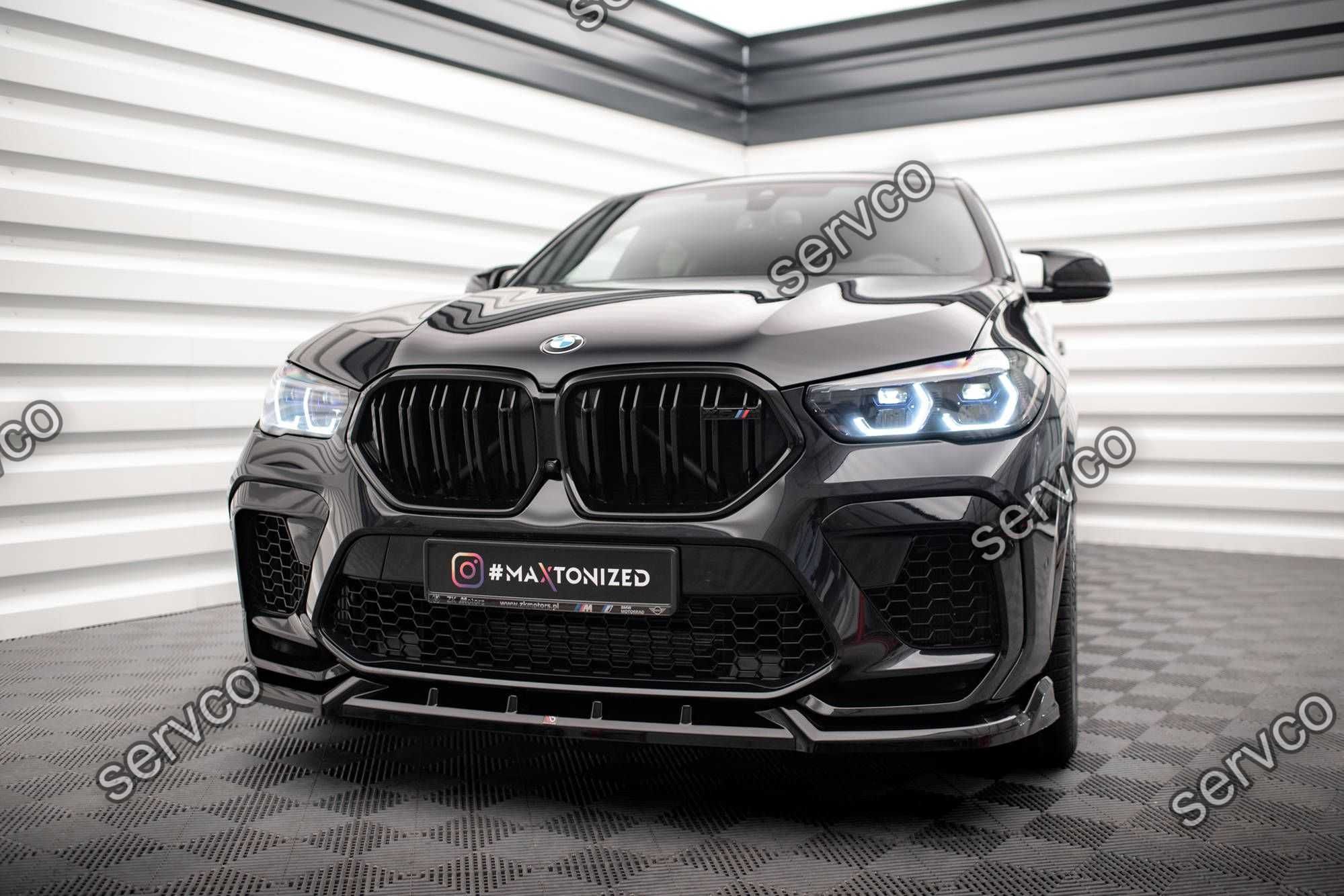 Prelungire splitter bara fata Bmw X6 M F96 2020- v2 - Maxton Design