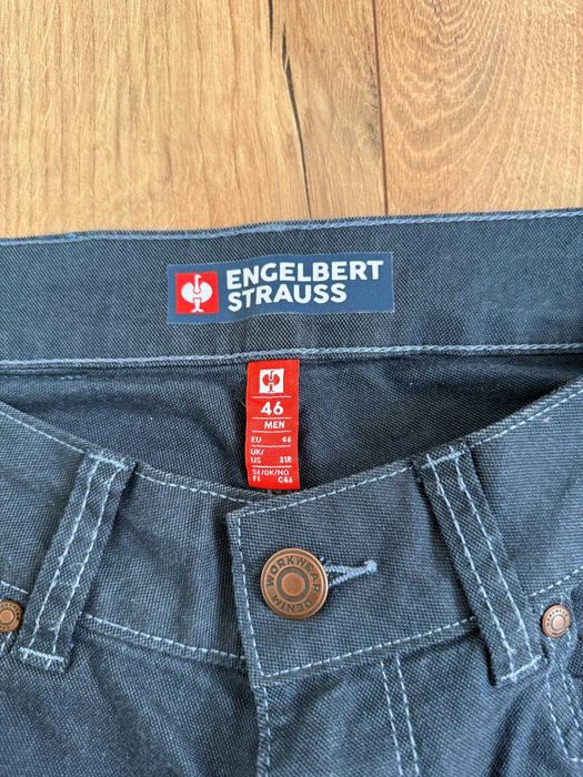 Engelbert Strauss 46 S barbati pantaloni scurti Denim Workwear Nou