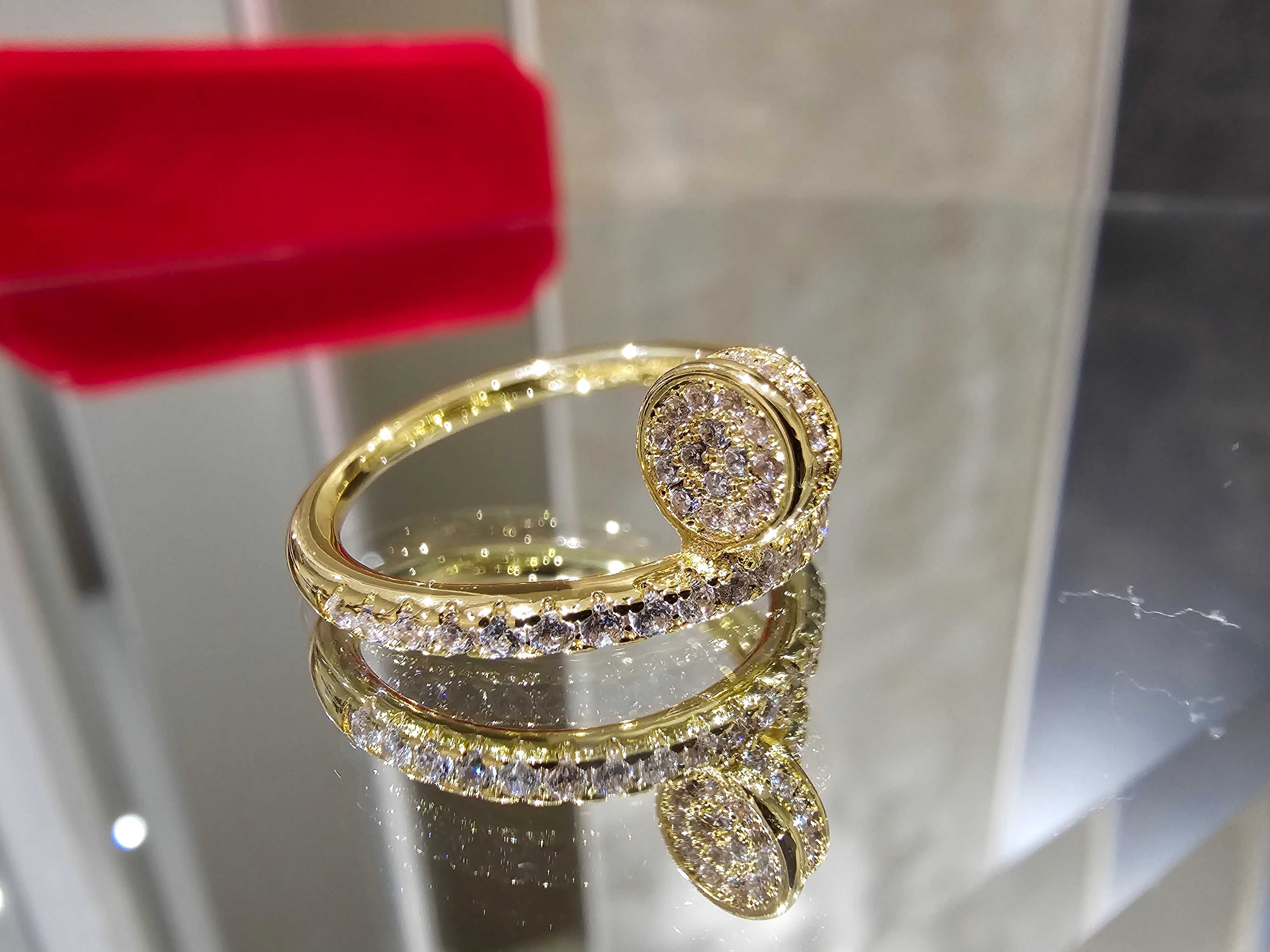 CARTIER Nail Juste un Clou Gold Small Paved Diamonds Пръстен Пирон