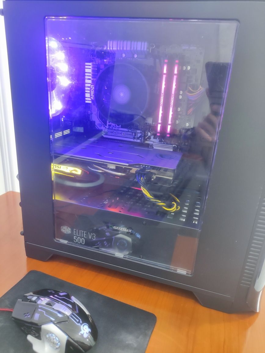 Мощный игровой компьютер Ryzen 5 2600, GTX 1660, 16Gb RAM, 256GB SSD