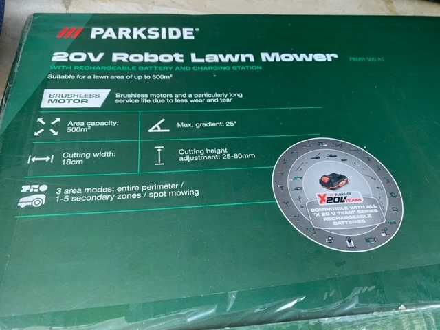 Robot tuns iarba programabil NOU PARKSIDE garantie 3 ani
